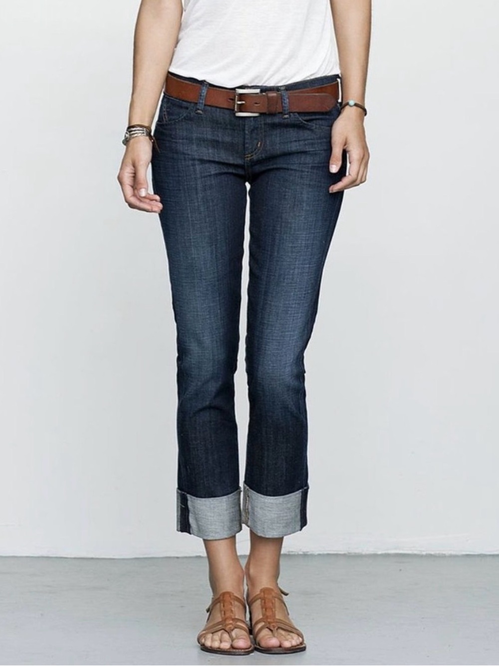 Citizens Of Humanity Dani Dark Indigo Cropped straight leg Jeans